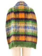Rainbow Plaid Mohair Cape Jacket arcadeshops.com