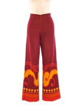 Graphic Knit Poncho Ensemble Suit arcadeshops.com