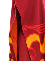 Graphic Knit Poncho Ensemble Suit arcadeshops.com