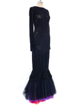 Yvan and Marzia Tulle Trimmed Mermaid Dress Dress arcadeshops.com