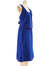 Stephen Burrows Electric Blue Ultrasuede Ensemble Suit arcadeshops.com