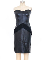 Fringed Leather Bustier Dress Dress arcadeshops.com