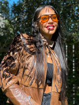 Jitrois Fur Trimmed Leather Bomber Jacket arcadeshops.com