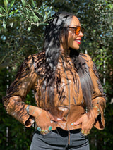 Jitrois Fur Trimmed Leather Bomber Jacket arcadeshops.com