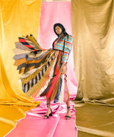 Yves Saint Laurent Multicolor Lurex Striped Jacket Jacket arcadeshops.com