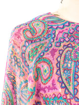 Oscar de la Renta Paisley Caped Jumpsuit Suit arcadeshops.com