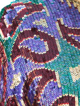 Oscar de la Renta Paisley Sequin Skirt Ensemble Suit arcadeshops.com