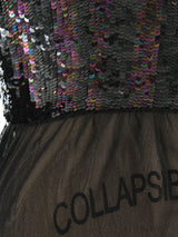 Striped Sequin Bodysuit Suit arcadeshops.com