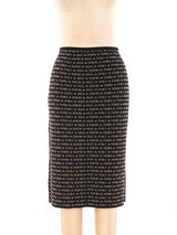 Fendi Logo Knit Skirt Bottom arcadeshops.com