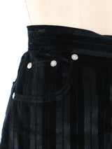 Versace Jeans Striped Velvet Pants Bottom arcadeshops.com