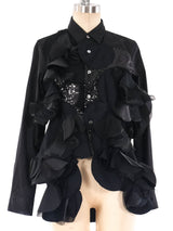 Junya Watanabe Deconstructed Petal Applique Shirt Top arcadeshops.com