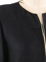 Mary McFadden Black Quilted Maxi Jacket Jacket arcadeshops.com