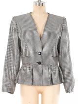 Valentino Houndstooth Peplum Jacket Jacket arcadeshops.com