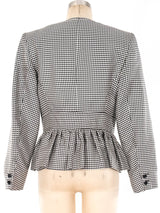 Valentino Houndstooth Peplum Jacket Jacket arcadeshops.com