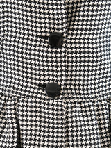 Valentino Houndstooth Peplum Jacket Jacket arcadeshops.com