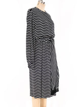 Yves Saint Laurent Black and White Wave Dress Dress arcadeshops.com