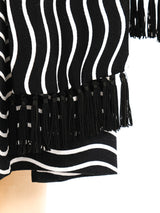 Yves Saint Laurent Black and White Wave Dress Dress arcadeshops.com