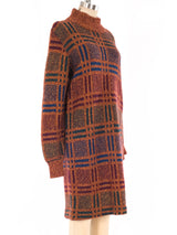Missoni Grid Pattern Knit Sweater Dress Dress arcadeshops.com