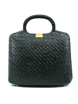 Black Wicker Top Handle Bag Accessory arcadeshops.com