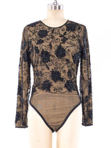 Bob Mackie Illusion Beaded Bodysuit Suit arcadeshops.com