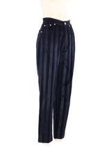 Versace Jeans Striped Velvet Pants Bottom arcadeshops.com