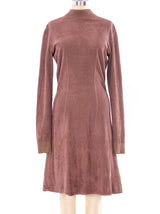 Alaia Camel Fit and Flare Knit Dress Dress arcadeshops.com
