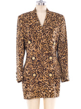 Gianni Versace Leopard Printed Blazer Dress Dress arcadeshops.com