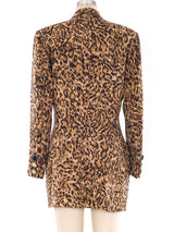 Gianni Versace Leopard Printed Blazer Dress Dress arcadeshops.com