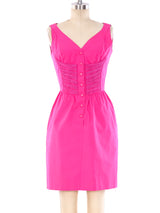 Thierry Mugler Fuchsia Corset Inspired Dress Dress arcadeshops.com