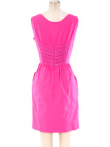 Thierry Mugler Fuchsia Corset Inspired Dress Dress arcadeshops.com