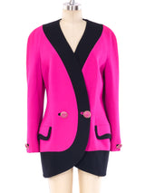 Gianni Versace Fuschia Crepe Jacket Jacket arcadeshops.com