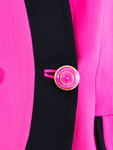 Gianni Versace Fuschia Crepe Jacket Jacket arcadeshops.com