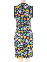 Gianni Versace Floral Printed Leather Vest Ensemble Suit arcadeshops.com