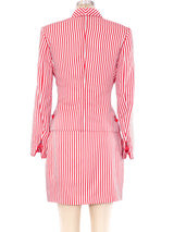 Gianni Versace Candy Striped Ensemble Suit arcadeshops.com