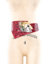 Red Python Waist Belt Accessory arcadeshops.com