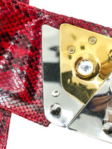 Red Python Waist Belt Accessory arcadeshops.com