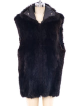 Chocolate Fur Longline Vest Jacket arcadeshops.com