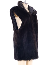 Chocolate Fur Longline Vest Jacket arcadeshops.com
