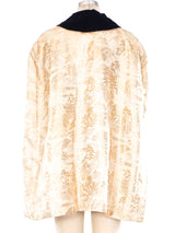 Metallic Gold Pagoda Brocade Cape Jacket arcadeshops.com