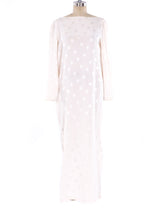 Oscar de la Renta Polka Dot Jacquard Silk Gown Dress arcadeshops.com