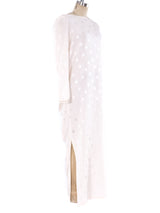 Oscar de la Renta Polka Dot Jacquard Silk Gown Dress arcadeshops.com