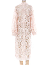 Ivory Floral Lace Midi Dress Dress arcadeshops.com