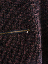 Zipper Accent Rib Knit Sweater Top arcadeshops.com