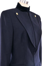 Claude Montana Velvet Trimmed Jacket Jacket arcadeshops.com