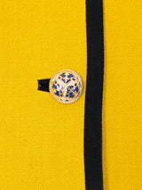 Gianni Versace Mustard Crepe Jacket Jacket arcadeshops.com