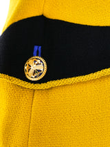 Gianni Versace Mustard Crepe Jacket Jacket arcadeshops.com