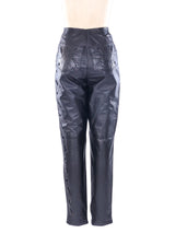 Versace Istante Cutout Leather Pants Bottom arcadeshops.com
