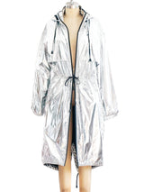 Paco Rabanne Silver Drawstring Hooded Jacket Jacket arcadeshops.com