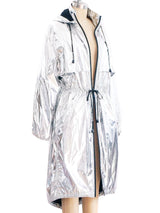 Paco Rabanne Silver Drawstring Hooded Jacket Jacket arcadeshops.com