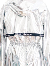 Paco Rabanne Silver Drawstring Hooded Jacket Jacket arcadeshops.com